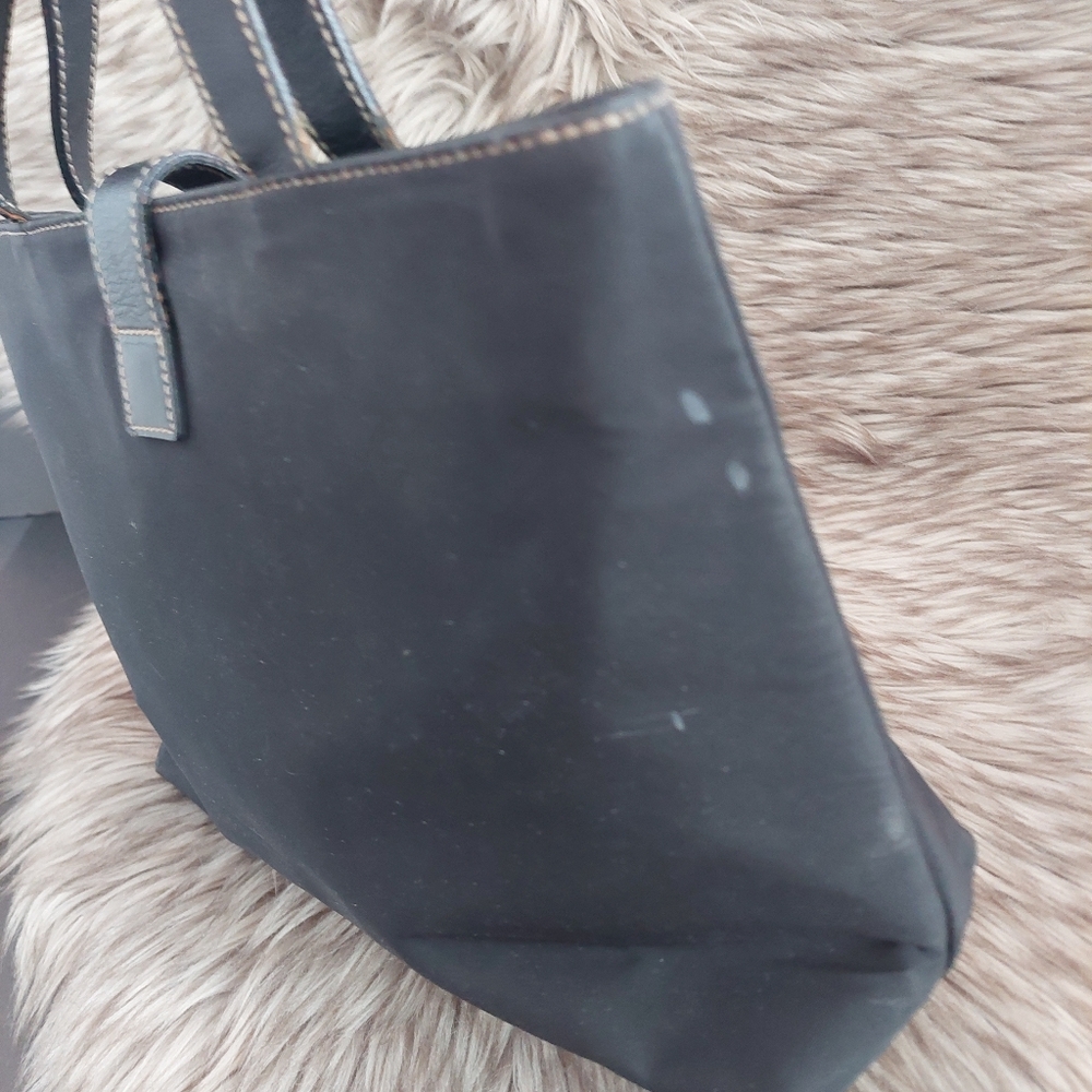 Lauren Ralph Lauren Vinyl Hand Bag Double Top Handles - Picture 7 of 16